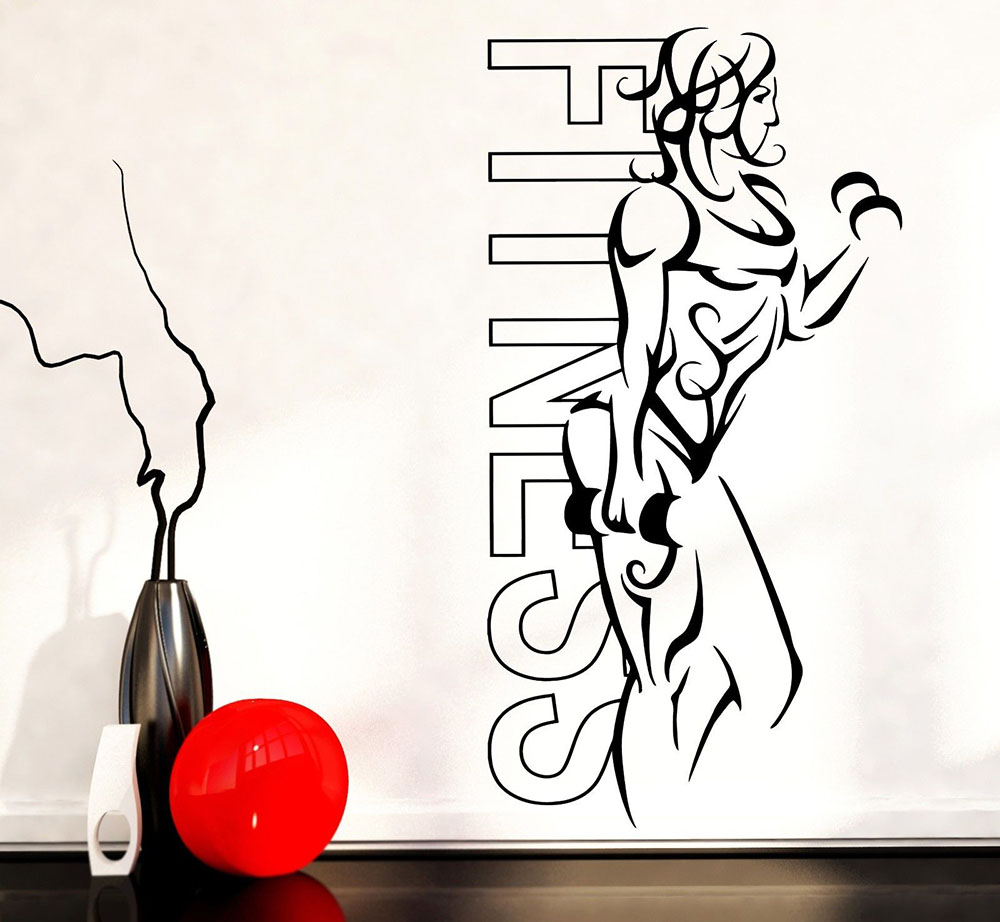 Yoga Fitness Health - Pegatinas de pared de vinilo para