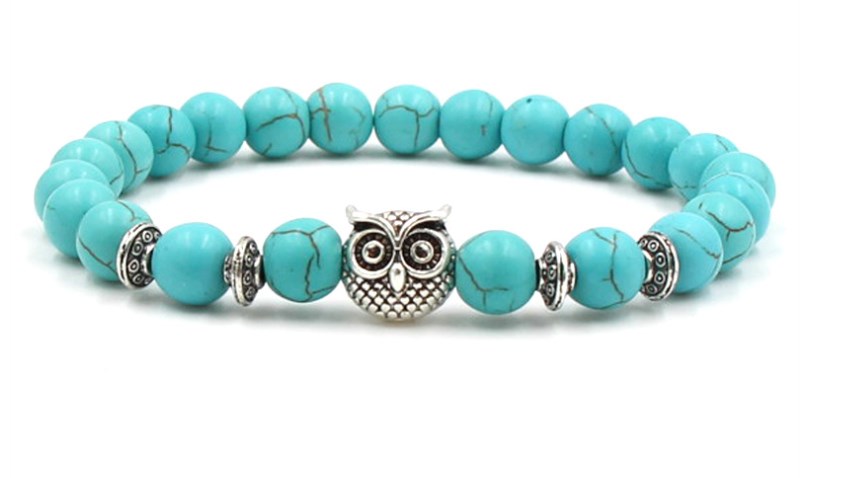 Yoga Fitness Bar - Pulsera de búho tdft54 para hombre
