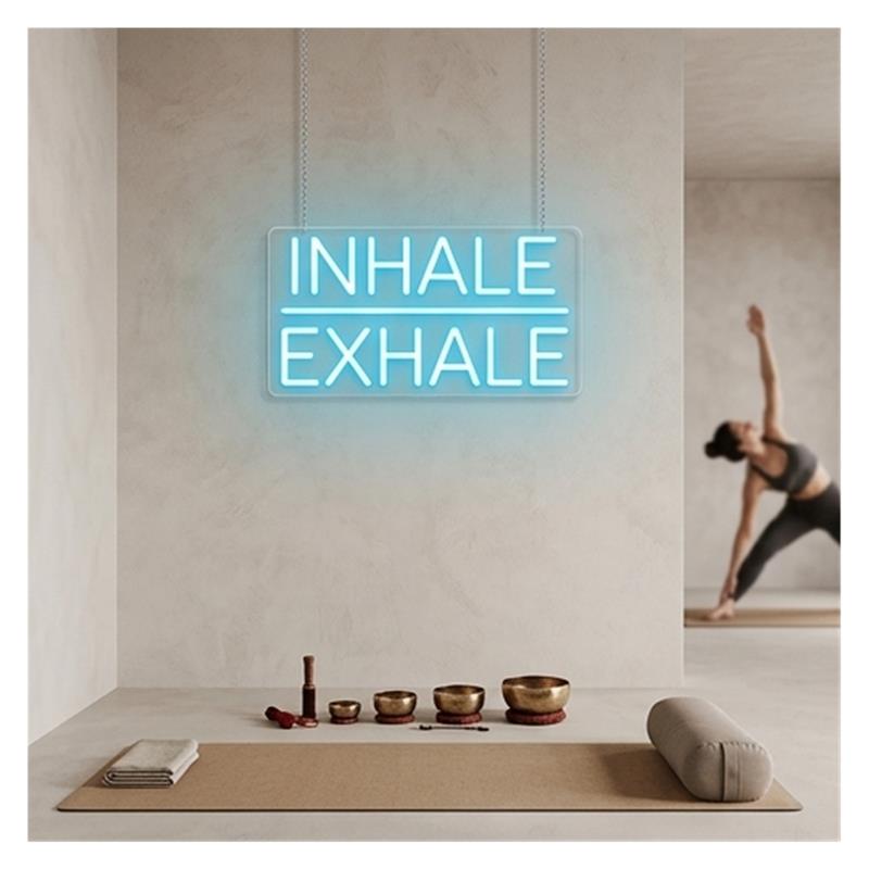 Letrero luminoso de neón con d - Yoga Fitness Power Yoga reseña y precio