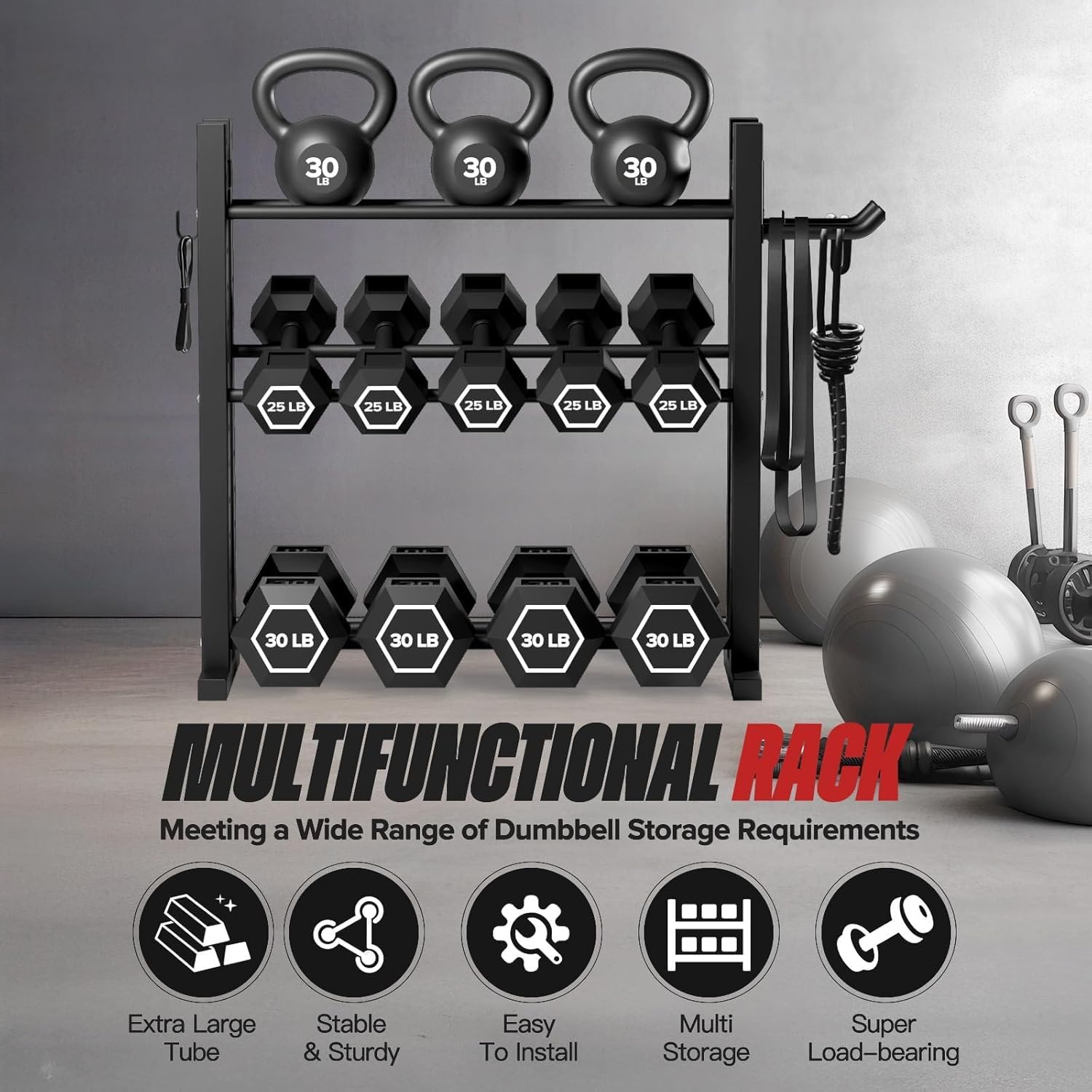 Soporte para Mancuernas de 3 N - Adjustable Dumbbells reseña y precio