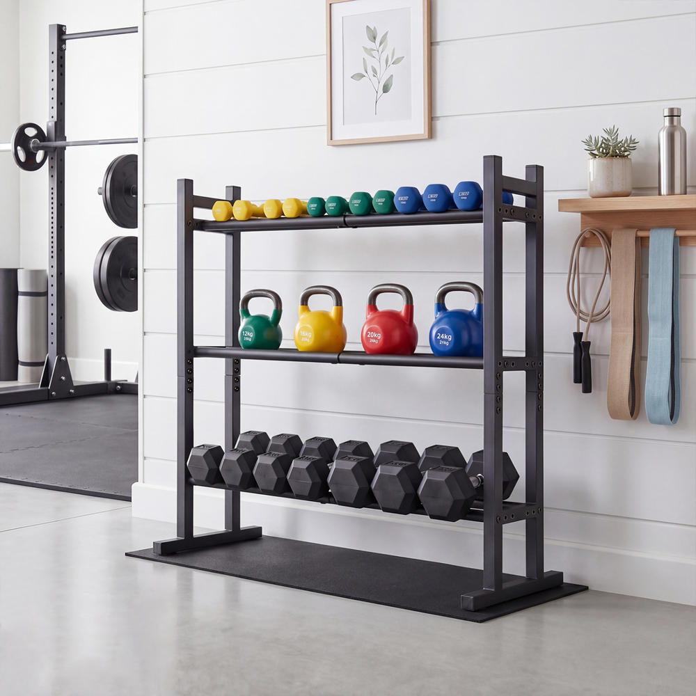 Estante para mancuernas de 3 n - Adjustable Dumbbells reseña y precio