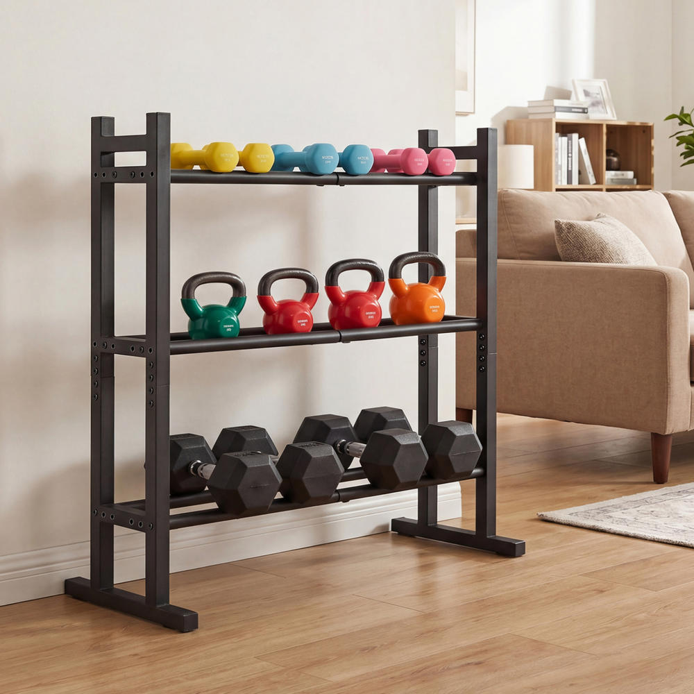 Estante para mancuernas de 3 n - Adjustable Dumbbells reseña y precio