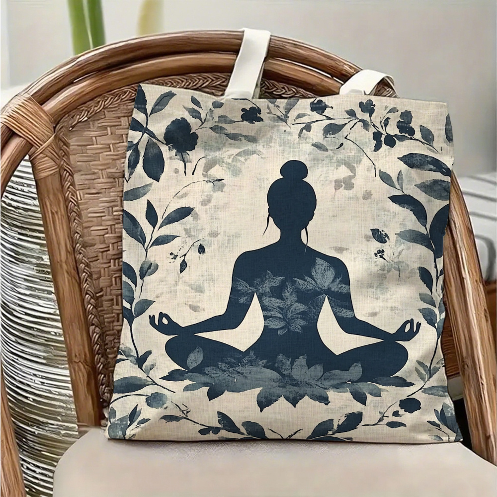 Bolso de hombro de lona con te - Yoga Fitness Holiday reseña y precio