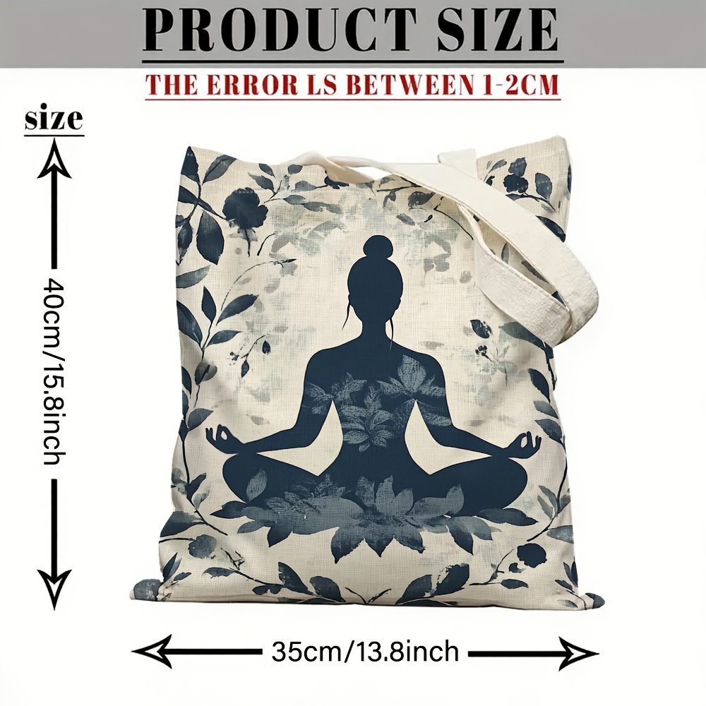 Bolso de hombro de lona con te - Yoga Fitness Holiday reseña y precio