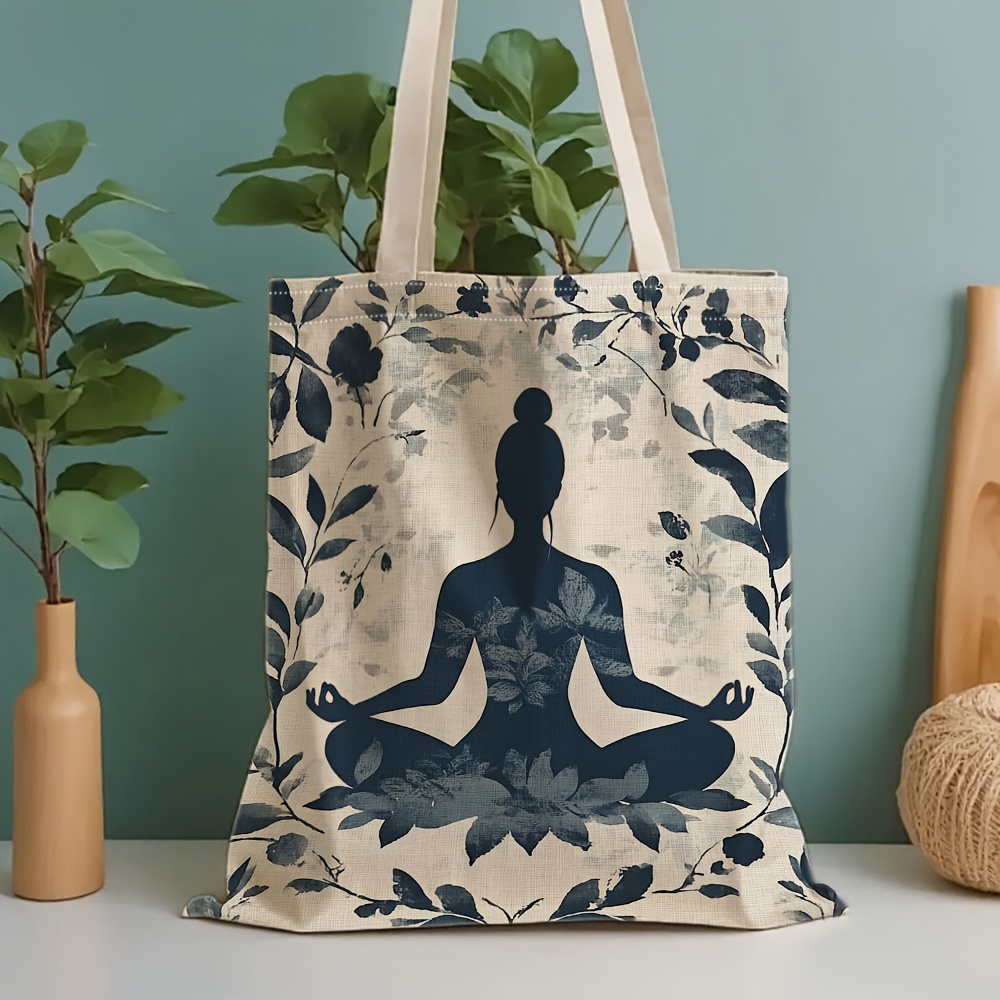 Bolso de hombro de lona con te - Yoga Fitness Holiday reseña y precio